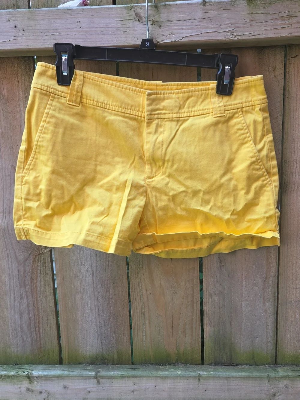 New York & Company Yellow High-Waist Casual Shorts
